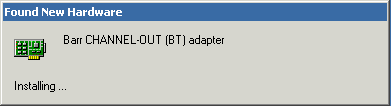 Found New Hardware Dialog Box