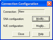 Connection Configuration Dialog Box